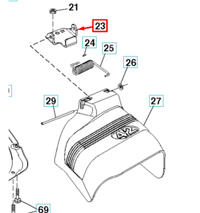 HUSQVARNA Fäste till deflektor, 5321925-57 - 1