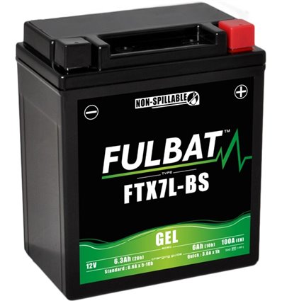Batteri FTX7L-BS GEL, YTX7L-BS, 12V, 6,0Ah, motorcykel, moped m.m - 1