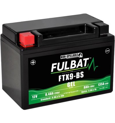 Batteri FTX9-BS GEL, YTX9-BS, 12V, 8,0Ah, motorcykel, moped m.m - 1