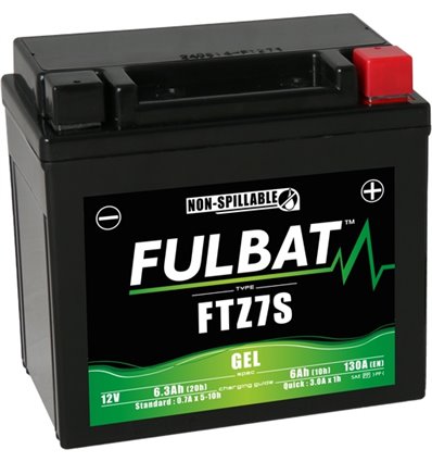 Batteri FTZ7S GEL, YTZ7S, 12V, 6,0Ah, motorcykel, moped m.m. - 1