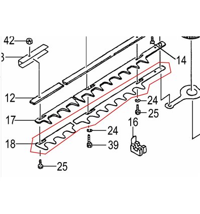 Svärd till häcksax, Hitachi CH78EC(SC)  6687082 - 1