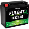 Batteri FTX20-BS GEL, YTX20-BS, 12V, 18Ah, snöskoter, motorcykel m.fl. - 1