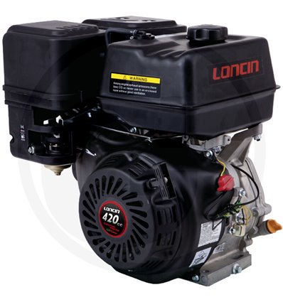 Motor 12hk, Loncin, horisontell, 420cc, 25mm, G420FA - 1
