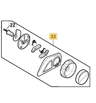 STIGA Kedjespännare komplett SE2240Q, CS122E, 118805365/0 - 1