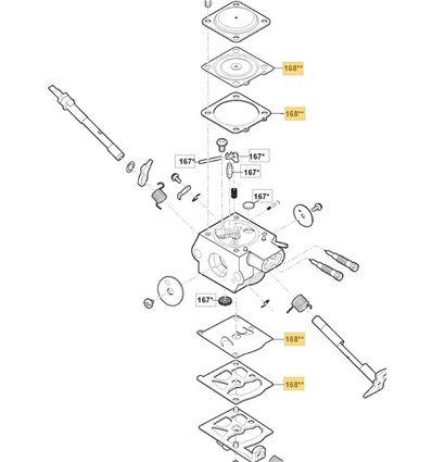 STIGA Packnings & membransats PR730C, SPR276C, 118804836/0 - 1