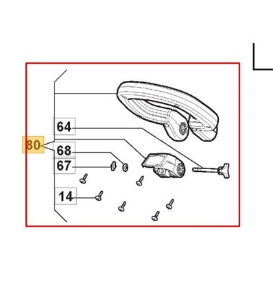 STIGA Handtag, komplett, SGT24AE, 118810686/0 - 1