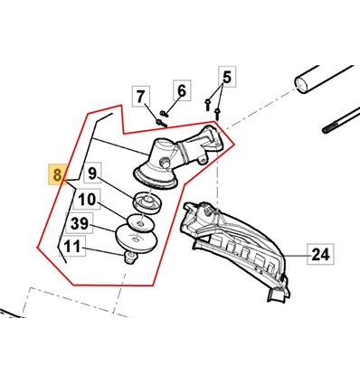 STIGA Vinkelväxel SBC646, BC760B, 118805125/0 - 1