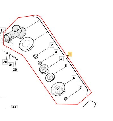 STIGA Vinkelväxel SBC425H, SBC435H, SBC645K, 118802460/0 - 1