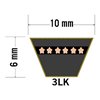 Kilrem 3L235, förstärkt - 10x6x597mm (La) - 2