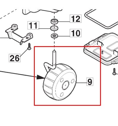 STIGA Framhjul A1500, A3000, A5000, Stig 1200, 300, 600, 381007825/2 - 5