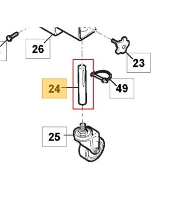 STIGA Hjulaxel SWS800 118820733/0 - 1