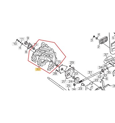 STIGA Snöskruv Höger ST5266PB, TRAC, 1811-2984-01 - 2