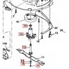 Knivspindel komplett Husqvarna Rider, Jonsered LT,  5321307-94 - 5