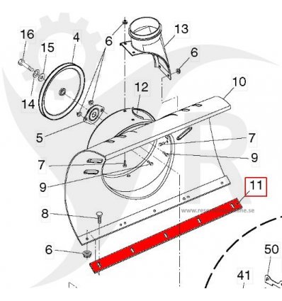 HUSQVARNA Skrapblad PM85, PSB 270 m.fl. 5324049-32 - 1
