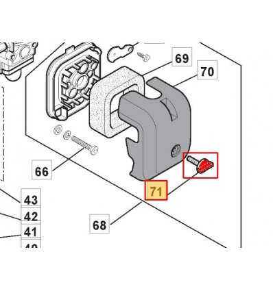 STIGA Skruv till luftfilter SB34, SB26, 123878056/0 - 1