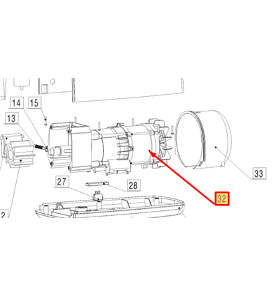 STIGA Motor & växellåda komplett Bio Quiet, 1716-0159-01 - 1